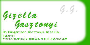 gizella gasztonyi business card